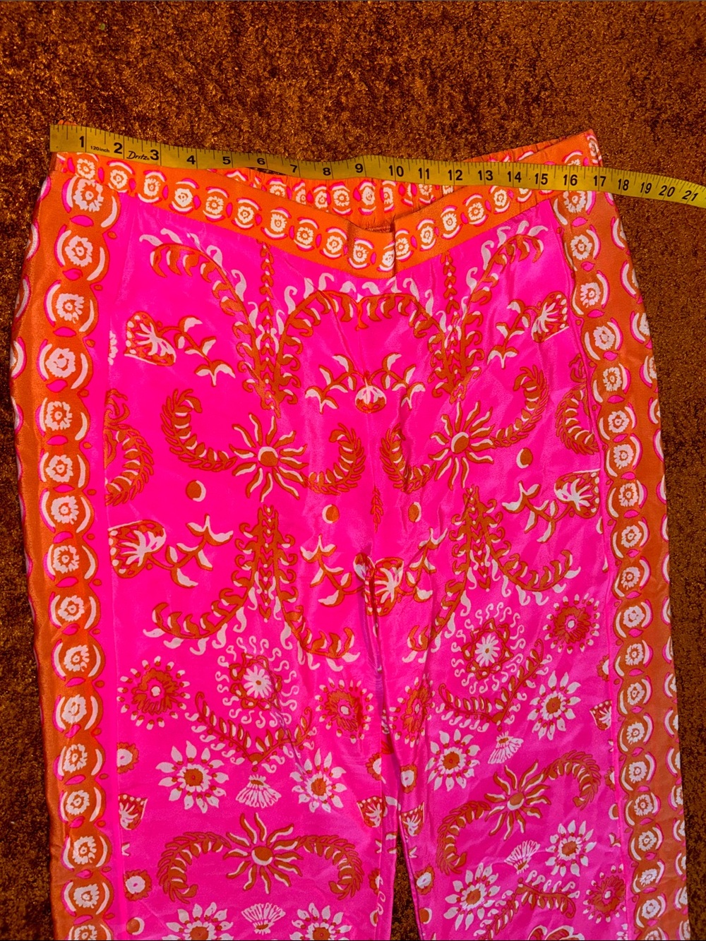 Lilly Pulitzer Pink & Orange Tropical Wide-Leg Pants - Picture 2 of 6